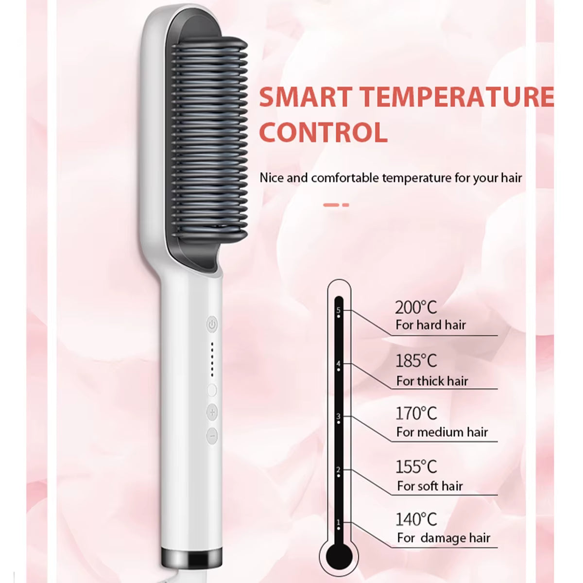 Electric Hair Brush Multifunctional Straight Hair Straightener Portable Fast Heating Negative Ion Professional Styling Tools